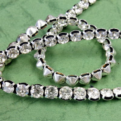 Rhinestone Banding with MC Chaton 1 Row - Round 19SS CRYSTAL SILVER BLACK