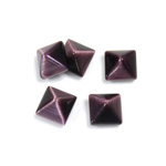 Fiber-Optic Cabochon - Pyramid Top 08x8MM CAT'S EYE PURPLE