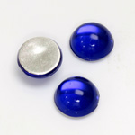 Plastic Flat Back Foiled Cabochon - Round 14MM SAPPHIRE
