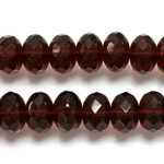 Czech Glass Fire Polish Bead - Rondelle Donut 11x7MM MADEIRA TOPAZ