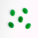 German Plastic Flat Back Buff Top Cabochon - Oval 08x6MM JADE MATRIX