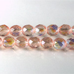 Czech Glass Fire Polish Bead - Round 08MM ROSALINE AB