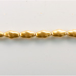 Czech Glass Pearl Bead - Baroque Oblong 13x7 GOLD 70486