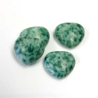 Gemstone Cabochon - Heart 16MM JADE ZING JIANG