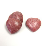 Gemstone Cabochon - Heart 18MM RHODONITE