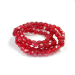 Glass Fire Polish Bead - Round 04MM RUBY