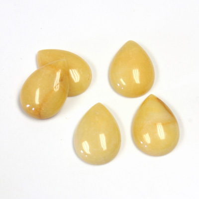 Gemstone Cabochon - Pear 14x10MM YELLOW JASPER