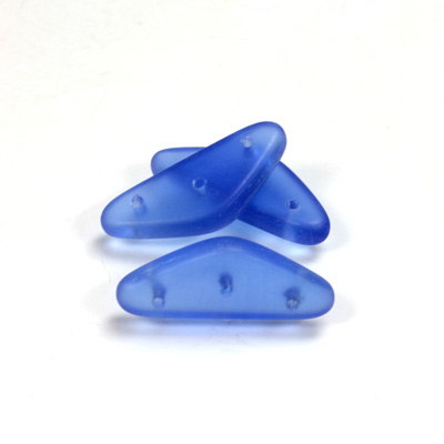 Czech Pressed Glass Bead -Triangle Rondelle 22x8MM MATTE SAPPHIRE