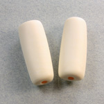 Plastic Bead - Opaque Color Smooth Tube 32x12MM MATTE IVORY