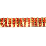 Czech Rhinestone Rondelle - Square 04.5MM HYACINTH-GOLD