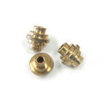 Brass Bead - Lead Safe Machine Made Fancy Bead Hive 06x5.9MM RAW BRASS