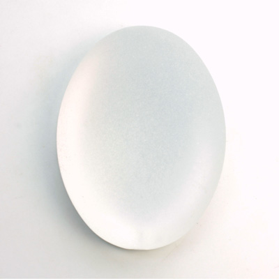 Plastic Flat Back Foiled Cabochon - Oval 40x30MM MATTE CRYSTAL