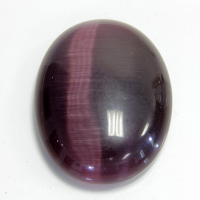 Fiber-Optic Cabochon - Oval 40x30MM CAT'S EYE PURPLE