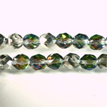 Czech Glass Fire Polish Bead - Round 08MM 1/2 Coated VITRAIL MEDIUM