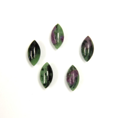 Gemstone Cabochon - Navette 10x5MM ZOISITE RUBY