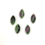 Gemstone Cabochon - Navette 10x5MM ZOISITE RUBY