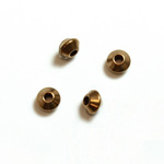 Brass Machine Made Bead - Smooth Spacer Bicone 04x2MM RAW BRASS