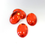 Plastic Flat Back Foiled Cabochon - Oval 14x10MM HYACINTH