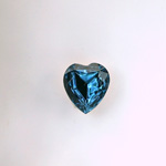 Glass Point Back Foiled Tin Table Cut (TTC) Stone - Heart 09x8MM MONTANA