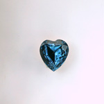 Glass Point Back Foiled Tin Table Cut (TTC) Stone - Heart 09x8MM MONTANA