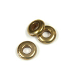 Brass Machine Made Bead - Smooth Donut 07MM RAW BRASS