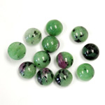 Gemstone Cabochon - Round 07MM ZOISITE RUBY