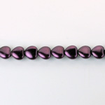 Czech Glass Pearl Bead - Heart 06x6MM AMETHYST 70979