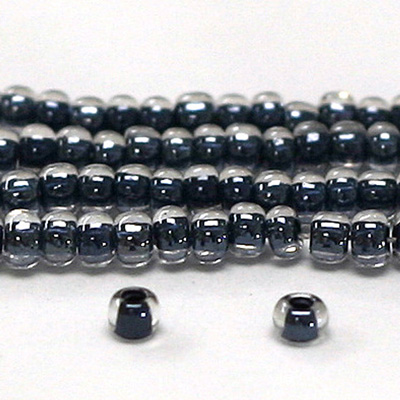 Preciosa Czech Glass Seed Bead - Round 11/0 CRYSTAL BLACK 38149