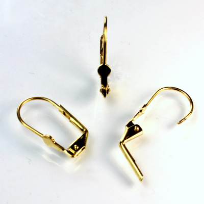 Brass Earwire 18MM Leverback with 03MM Flat Round Pad with no Loop