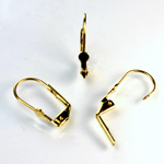 Brass Earwire 18MM Leverback with 3MM Flat Round Pad with no Loop