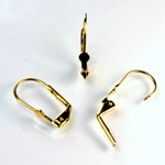 Brass Earwire 18MM Leverback with 03MM Flat Round Pad with no Loop