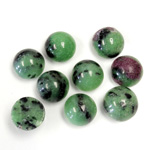 Gemstone Cabochon - Round 09MM ZOISITE RUBY