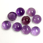 Gemstone Cabochon - Round 09MM AMETHYST (B grade)