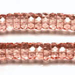 Czech Glass Fire Polished Bead - Rondelle 10x4MM ROSALINE