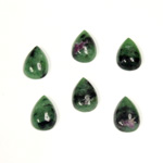 Gemstone Cabochon - Pear 10x7MM ZOISITE RUBY