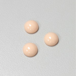 Plastic Flat Back Opaque Cabochon - Round 09MM ANGEL SKIN CORAL