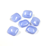 Glass Point Back Buff Top Stone Opaque Doublet - Cushion Octagon 08x7MM BLUE MOONSTONE
