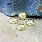 Plastic Flat Back Metalized Cabochon - Round 10MM GOLD