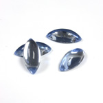 Plastic Flat Back Foiled Cabochon - Navette 18x8MM LT SAPPHIRE