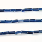 Fiber Optic Synthetic Cat's Eye Bead - Smooth Cylinder 06x3MM CAT'S EYE BLUE