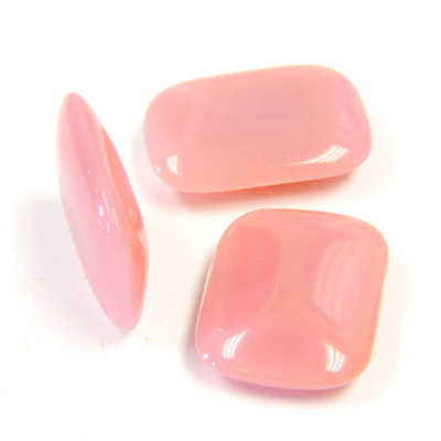 Glass Point Back Buff Top Stone Opaque Doublet - Cushion Octagon 18x13MM PINK MOONSTONE