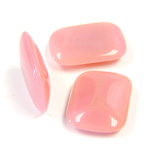 Glass Point Back Buff Top Stone Opaque Doublet - Cushion Octagon 18x13MM PINK MOONSTONE