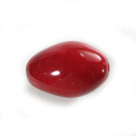 Plastic  Bead - Mixed Color Smooth Pear 29x20MM RED CORAL MATRIX
