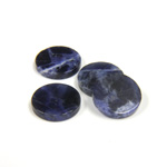 Gemstone Flat Back Flat Top Straight Side Stone - Round 11MM SODALITE