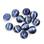 Fiber-Optic Cabochon - Round 06.5MM CAT'S EYE NAVY BLUE