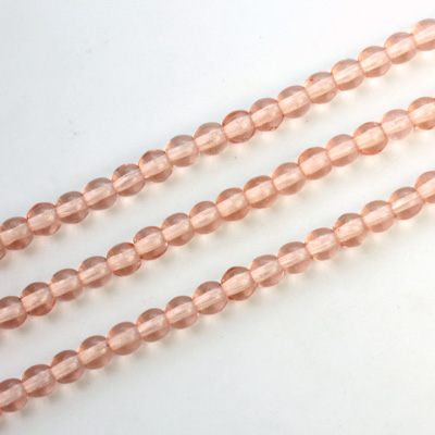 Czech Pressed Glass Bead - Smooth Round 04MM ROSALINE