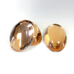 Plastic Flat Back Foiled Cabochon - Oval 18x13MM LT COLORADO TOPAZ