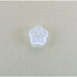 German Glass Flower with Center Hole - Round 07MM MATTE CRYSTAL