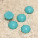 Glass Medium Dome Cabochon - Round 11MM TURQUOISE