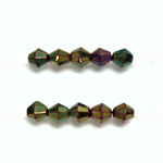 Czech Glass Fire Polished Bead - Bicone 06MM IRIS PURPLE